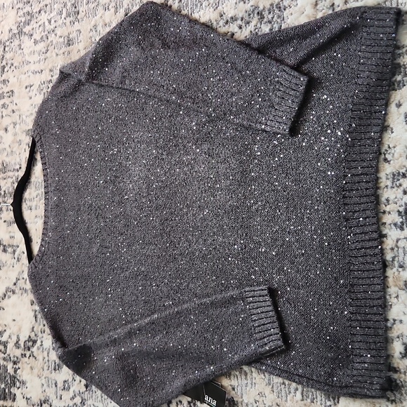 a.n.a. Castlerock Pewter Sequins Sweater - Picture 17 of 17